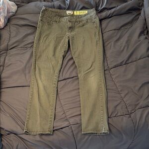 Indigo Rein Women's Skinny Jeans - Olive Green